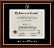University of Louisville diploma frame - Gold Embossed Diploma Frame in Gallery