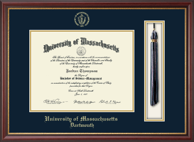 University of Massachusetts Dartmouth Diploma Frame - Tassel & Cord Diploma Frame in Newport