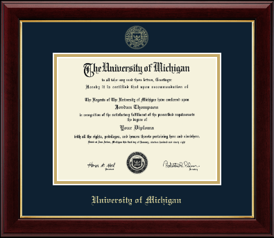 University of Michigan diploma frame - Gold Embossed Diploma Frame in Gallery