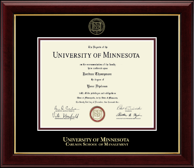 University of Minnesota diploma frame - Gold Embossed Diploma Frame in Gallery