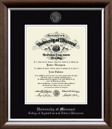 University of Missouri Columbia diploma frame - Silver Embossed Diploma Frame in Devonshire