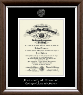 University of Missouri Columbia diploma frame - Silver Embossed Diploma Frame in Devonshire