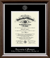 University of Missouri Columbia diploma frame - Silver Embossed Diploma Frame in Devonshire