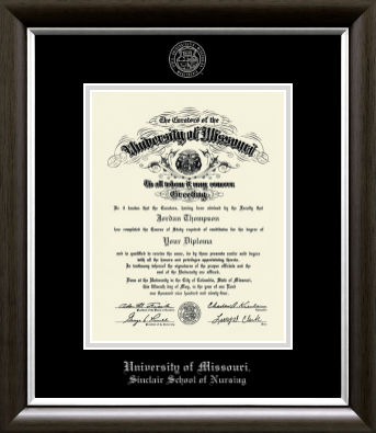 University of Missouri Columbia diploma frame - Silver Embossed Diploma Frame in Devonshire