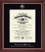 University of Missouri Columbia diploma frame - Masterpiece Medallion Diploma Frame in Kensington Silver