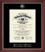 University of Missouri Columbia diploma frame - Masterpiece Medallion Diploma Frame in Kensington Silver