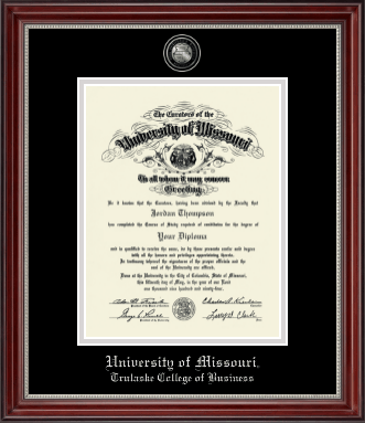 University of Missouri Columbia diploma frame - Masterpiece Medallion Diploma Frame in Kensington Silver