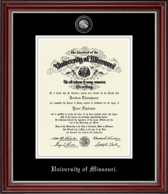 University of Missouri Columbia diploma frame - Masterpiece Medallion Diploma Frame in Kensington Silver
