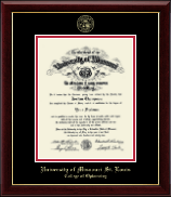 University of Missouri Saint Louis diploma frame - Gold Embossed Diploma Frame in Gallery