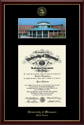 University of Missouri Saint Louis diploma frame - Campus Scene Diploma Frame in Galleria