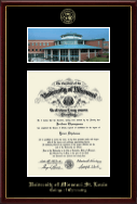 University of Missouri Saint Louis diploma frame - Campus Scene Diploma Frame in Galleria