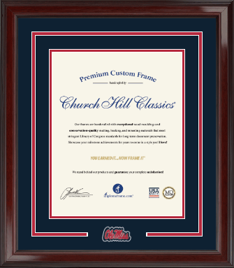 The University of Mississippi diploma frame - Spirit Medallion Diploma Frame in Encore