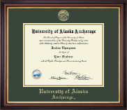 University of Alaska Anchorage Gold Embossed Diploma Frame in Regency Gold