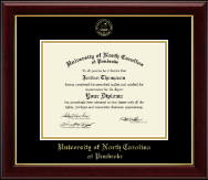 University of North Carolina at Pembroke Gold Embossed Diploma Frame in Gallery
