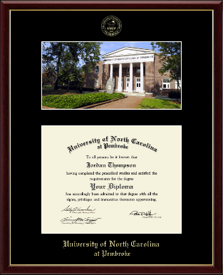 University of North Carolina at Pembroke diploma frame - Campus Scene Edition Diploma Frame in Galleria