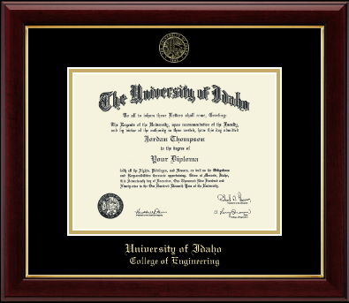 University of Idaho diploma frame - Gold Embossed Diploma Frame in Gallery
