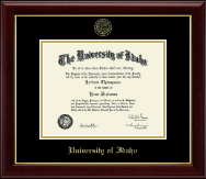 University of Idaho Gold Embossed Diploma Frame in Gallery