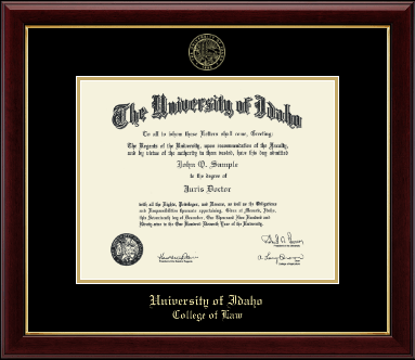 University of Idaho diploma frame - Gold Embossed Diploma Frame in Gallery