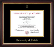 University of Mobile Gold Embossed Diploma Frame in Regency Gold