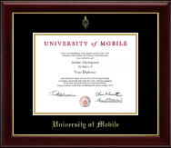University of Mobile Gold Embossed Diploma Frame in Gallery