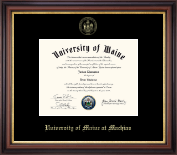 University of Maine Machias diploma frame - Gold Embossed Diploma Frame in Regency Gold