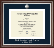 University of North Carolina Chapel Hill diploma frame - Silver Medallion Diploma Frame in Devonshire