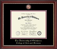 The University of Oklahoma diploma frame - Masterpiece Medallion Diploma Frame in Kensington Gold