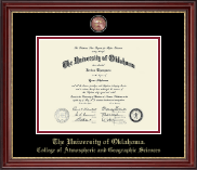 The University of Oklahoma diploma frame - Masterpiece Medallion Diploma Frame in Kensington Gold