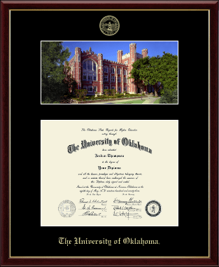 The University of Oklahoma diploma frame - Campus Scene Edition Diploma Frame in Galleria