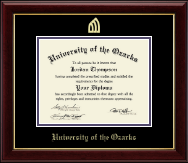 University of the Ozarks Gold Embossed Diploma Frame in Gallery