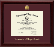 University of Puget Sound diploma frame - 23K Medallion Diploma Frame in Gallery