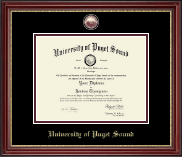 University of Puget Sound Masterpiece Medallion Diploma Frame in Kensington Gold