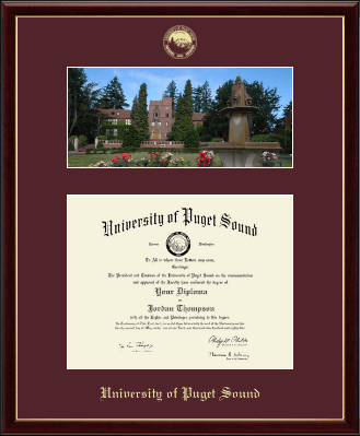 University of Puget Sound diploma frame - Campus Scene Diploma Frame in Galleria
