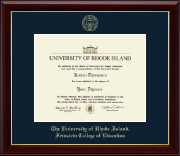 The University of Rhode Island diploma frame - Gold Embossed Diploma Frame in Gallery