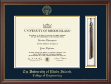 The University of Rhode Island diploma frame - Tassel & Cord Diploma Frame in Newport