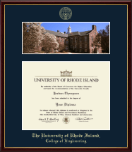 The University of Rhode Island diploma frame - Campus Scene Diploma Frame in Galleria