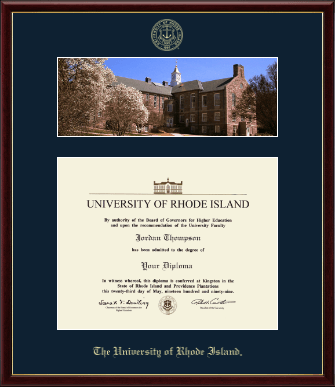 The University of Rhode Island diploma frame - Campus Scene Edition Diploma Frame in Galleria