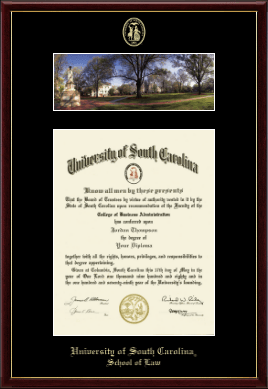 University of South Carolina School of Law diploma frame - Campus Scene Diploma Frame in Galleria