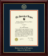 University of Virginia Gold Embossed Diploma Frame in Gallery