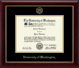 Gold Embossed Diploma Frame