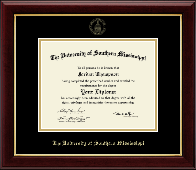 The University of Southern Mississippi diploma frame - Gold Embossed Edition Diploma Frame in Gallery