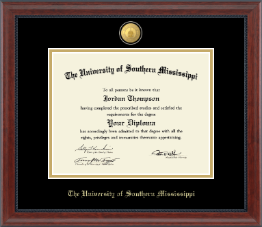 The University of Southern Mississippi diploma frame - 23K Edition Diploma Frame in Signature