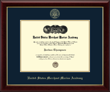 United States Merchant Marine Academy diploma frame - Gold Embossed Diploma Frame in Gallery