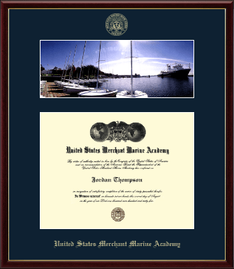 United States Merchant Marine Academy diploma frame - Waterfront Scene Diploma Frame in Galleria