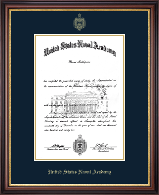 United States Naval Academy diploma frame - Gold Embossed Diploma Frame in Regency Gold