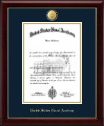United States Naval Academy 23K Medallion Diploma Frame in Gallery