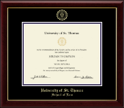 University of St. Thomas diploma frame - Gold Embossed Diploma Frame in Gallery