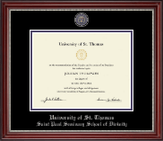 University of St. Thomas diploma frame - Pewter Masterpiece Medallion Diploma Frame in Kensington Silver