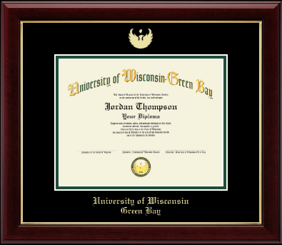 University of Wisconsin Green Bay diploma frame - Gold Embossed Diploma Frame in Gallery