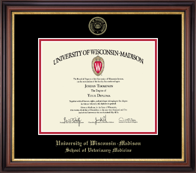 University of Wisconsin Madison diploma frame - Gold Embossed Diploma Frame in Regency Gold